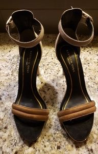 Tan color block Kenneth Cole Brooke pumps